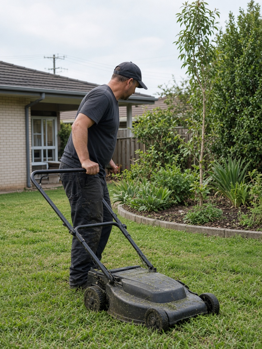 Garden work on a Sunbury property