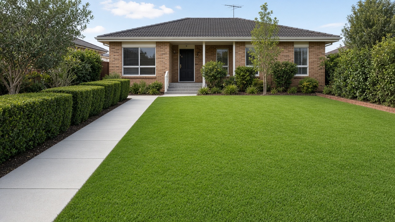 A completed lawn and garden job